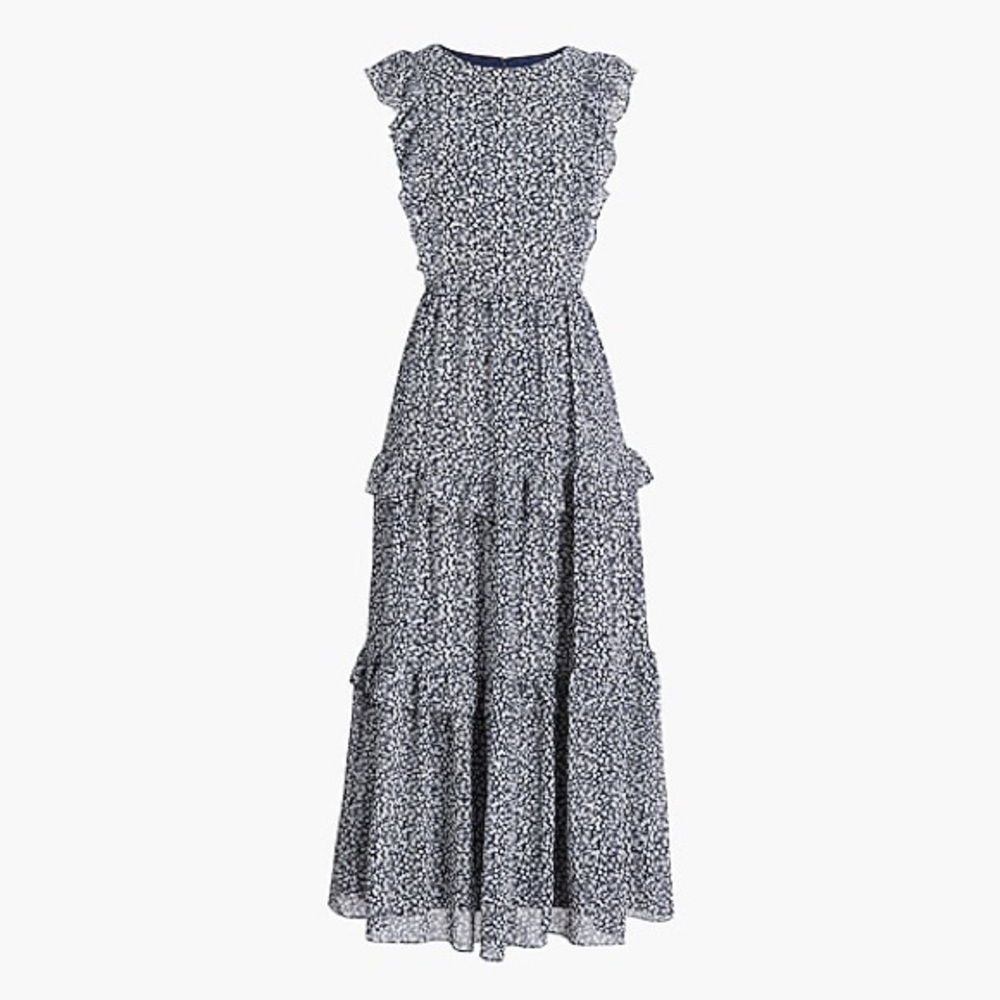 JCrew MIDI Ruffle Dress